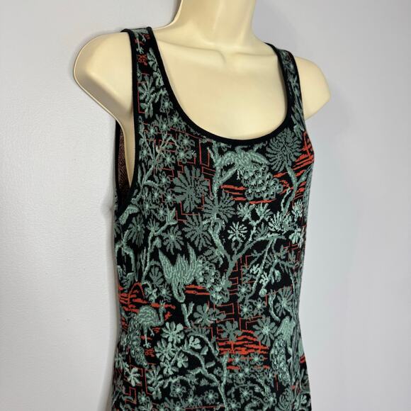 Peruvian Connection Oujda Pima Cotton Knit Sleeveless Midi Dress Floral Multi S - Picture 2 of 11